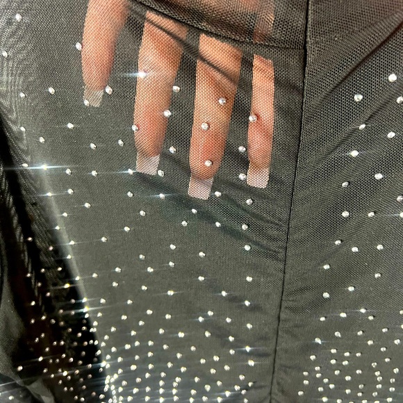 Sheer Rhinestone Body Suit - Large - Picture 5 of 6